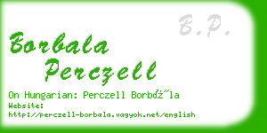 borbala perczell business card